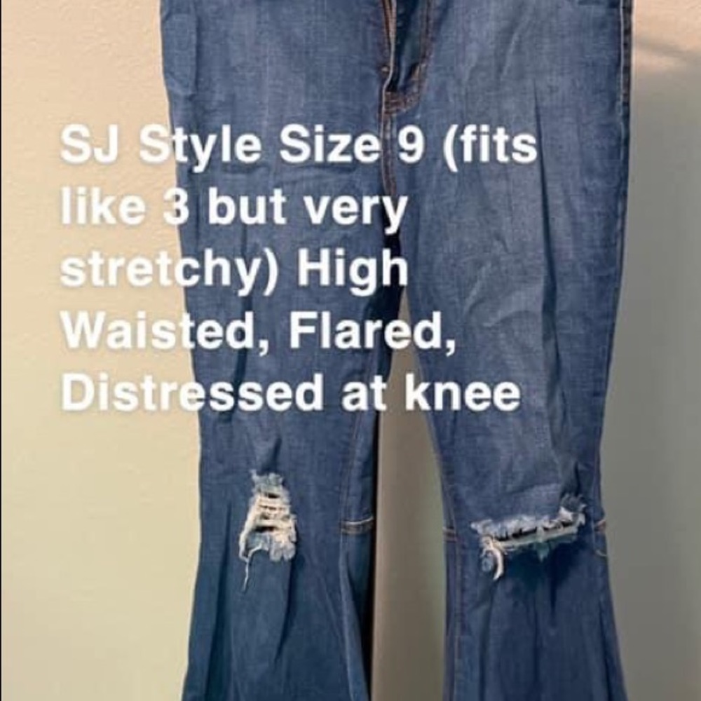 High waisted flare jeans